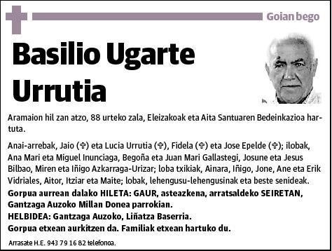 UGARTE URRUTIA,BASILIO