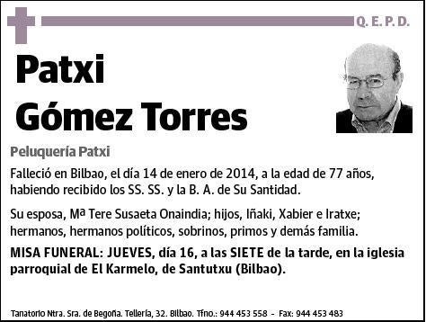 GOMEZ TORRES,PATXI