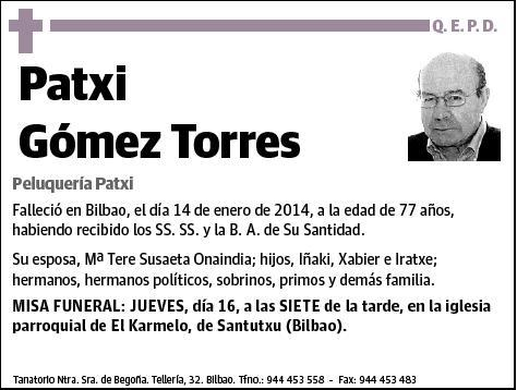 GOMEZ TORRES,PATXI