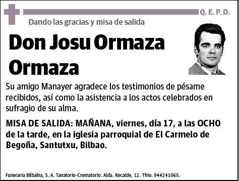 ORMAZA ORMAZA,JOSU