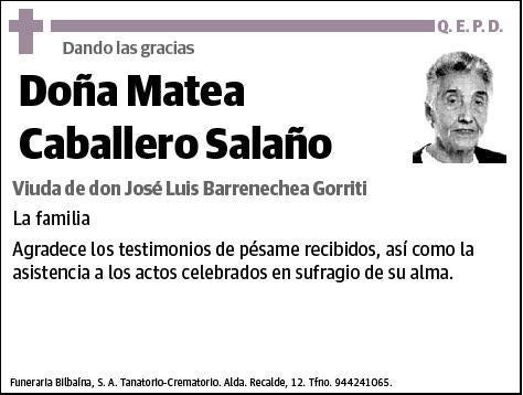 CABALLERO SALAÑO,MATEA