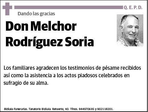 RODRIGUEZ SORIA,MELCHOR