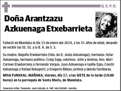 AZKUENAGA ETXEBARRIETA,ARANTZAZU