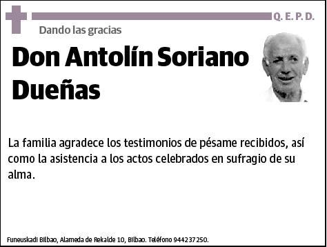 SORIANO DUEÑAS,ANTOLIN