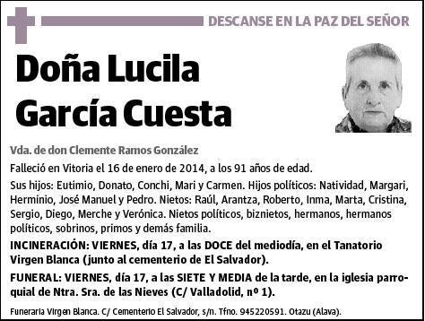 GARCIA CUESTA,LUCILA