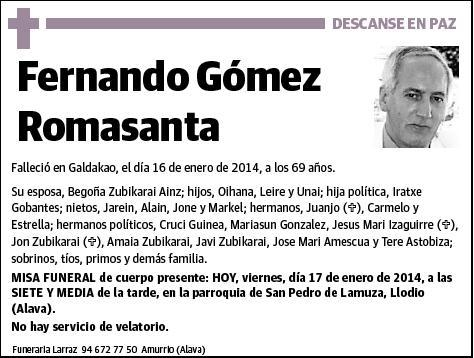 GOMEZ ROMASANTA,FERNANDO