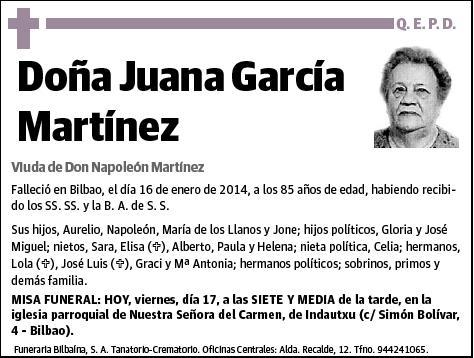 GARCIA MARTINEZ,JUANA