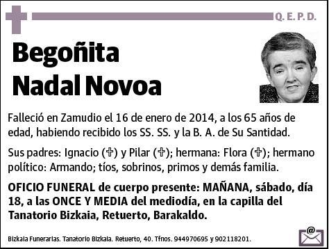 NADAL NOVOA,BEGOÑITA