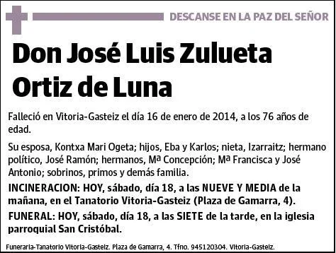 ZULUETA ORTIZ DE LUNA,JOSE LUIS