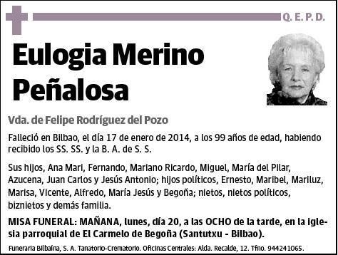 MERINO PEÑALOSA,EULOGIA