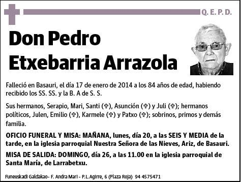 ETXEBARRIA ARRAZOLA,PEDRO