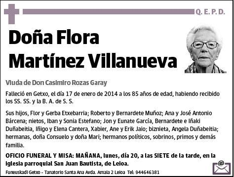 MARTINEZ VILLANUEVA,FLORA