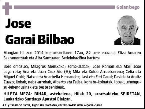 GARAI BILBAO,JOSE