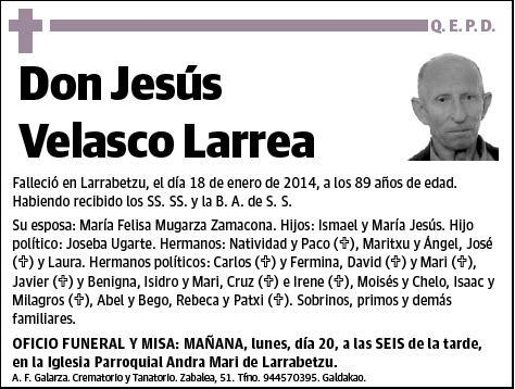 VELASCO LARREA,JESUS