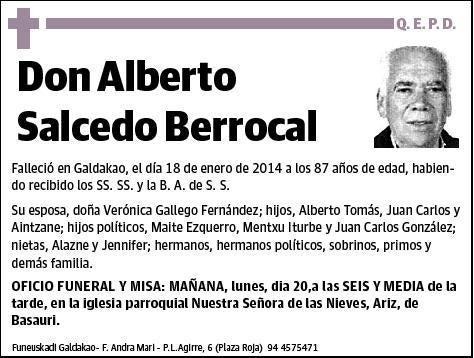 SALCEDO BERROCAL,ALBERTO