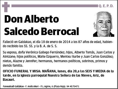 SALCEDO BERROCAL,ALBERTO