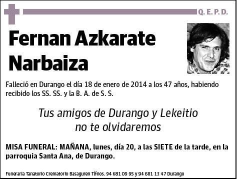 AZKARATE NARBAIZA,FERNANDO