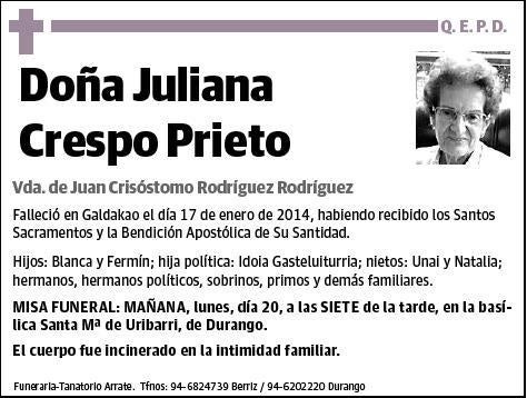 CRESPO PRIETO,JULIANA