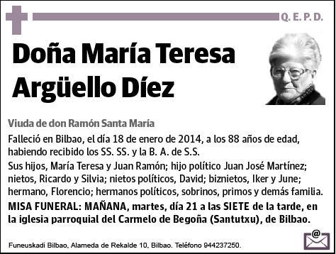 ARGÜELLO DIEZ,MARIA TERESA