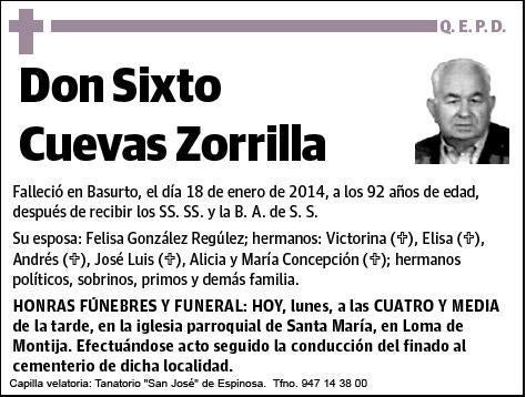 CUEVAS ZORRILLA,SIXTO