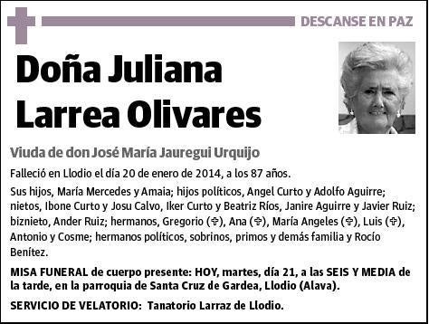 LARREA OLIVARES,JULIANA