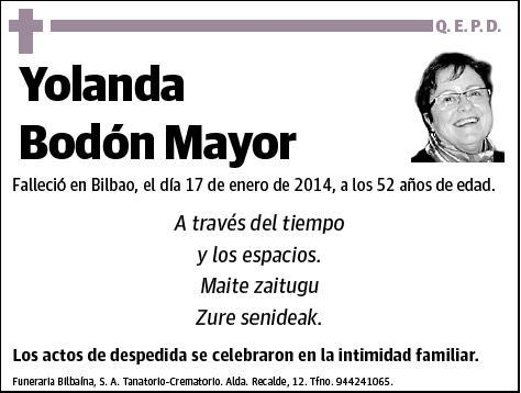 BODON MAYOR,YOLANDA