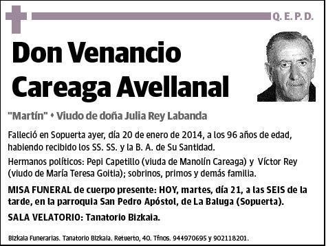 CAREAGA AVELLANAL,VENANCIO