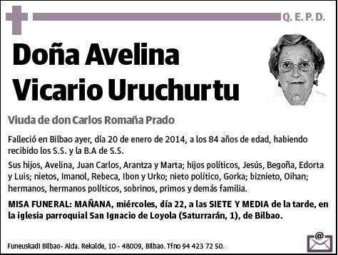 VICARIO URUCHURTU,AVELINA