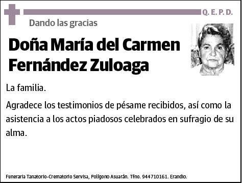 FERNANDEZ ZULOAGA,MARIA DEL CARMEN