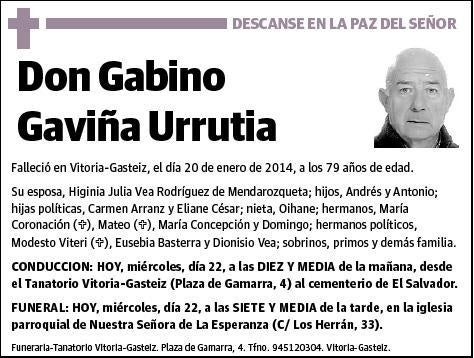 GAVIÑA URRUTIA,GABINO