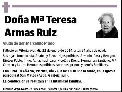 ARMAS RUIZ,Mª TERESA