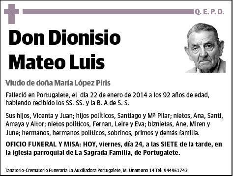 MATEO LUIS,DIONISIO