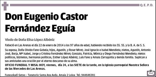 FERNANDEZ EGUIA,EUGENIO CASTOR