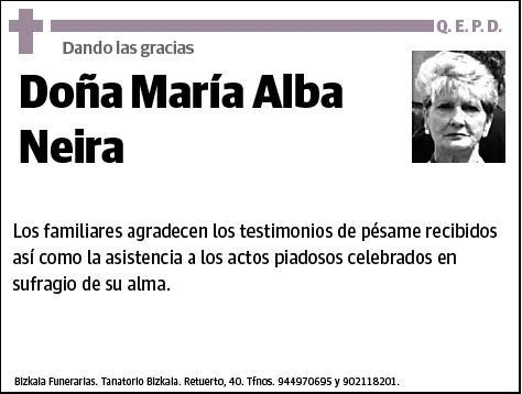 ALBA NEIRA,MARIA