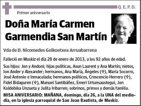 GARMENDIA SAN MARTIN,MARIA CARMEN