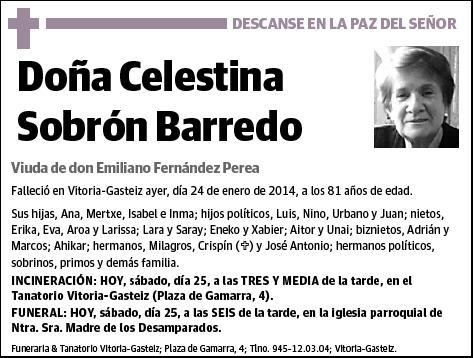 SOBRON BARREDO,CELESTINA