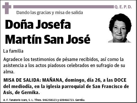 MARTIN SAN JOSE,JOSEFA