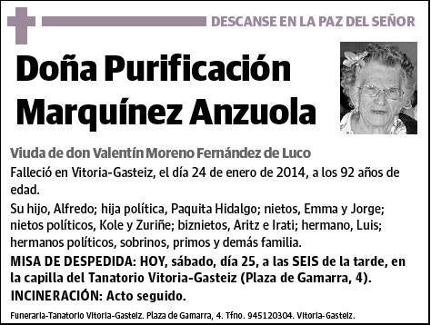 MARQUINEZ ANZUOLA,PURIFICACION