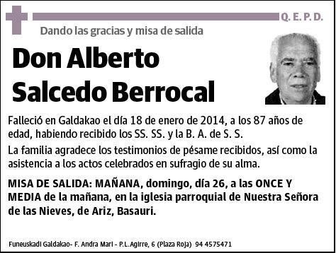 SALCEDO BERROCAL,ALBERTO