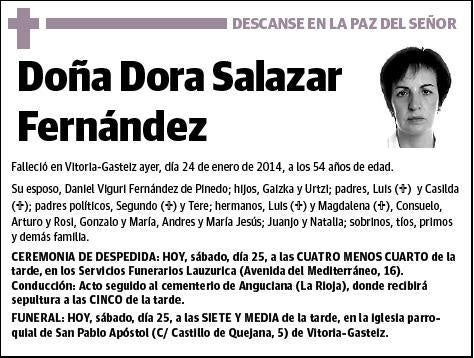 SALAZAR FERNANDEZ,DORA