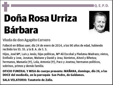 URRIZAR BARBARA,ROSA