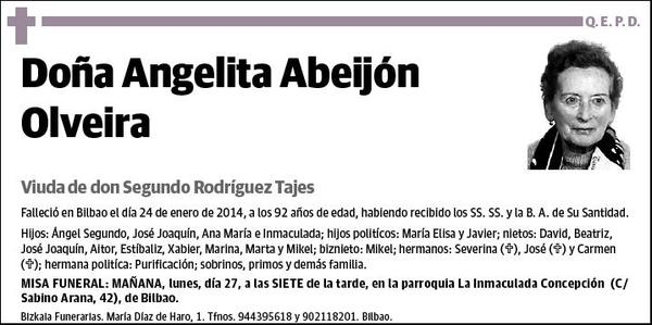 ABEIJON OLVEIRA,ANGELITA