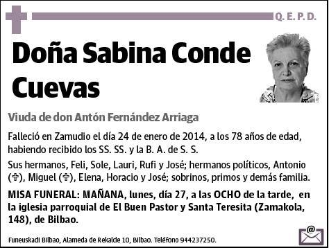 CONDE CUEVAS,SABINA