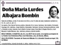 ALBAJARA BOMBIN,MARIA LURDES