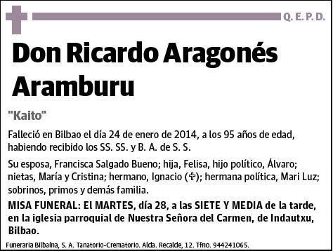 ARAGONES ARAMBURU,RICARDO