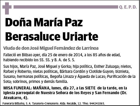 BERASALUCE URIARTE,MARIA PAZ