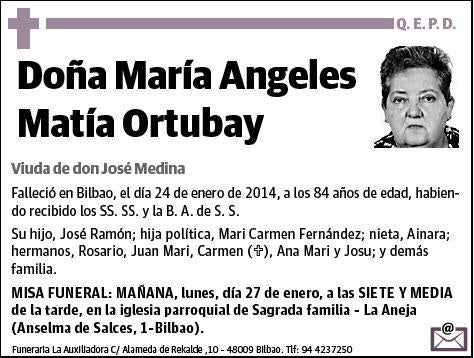 MATIA ORTUBAY,MARIA ANGELES