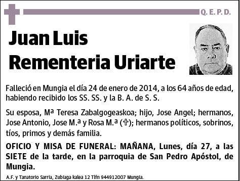 REMENTERIA URIARTE,JUAN LUIS