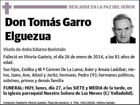 GARRO ELGUEZUA,TOMAS