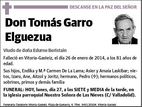 GARRO ELGUEZUA,TOMAS